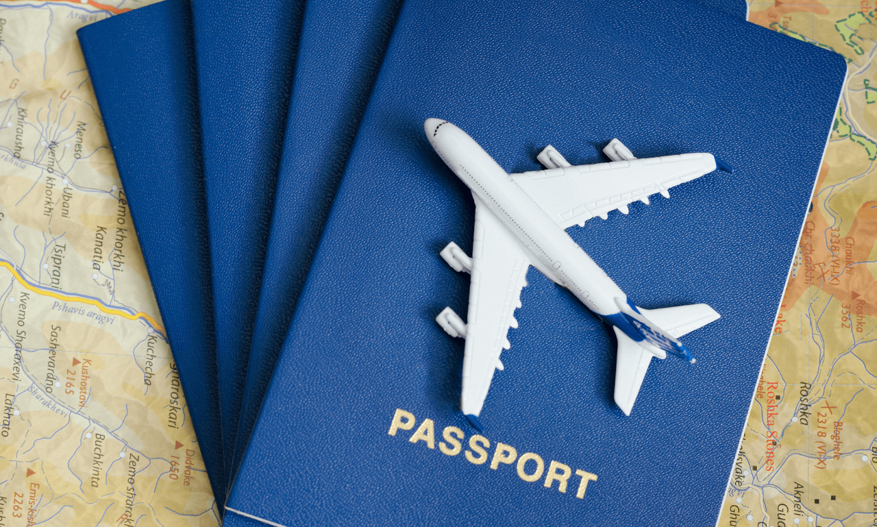 image of blue passport with aeroplan